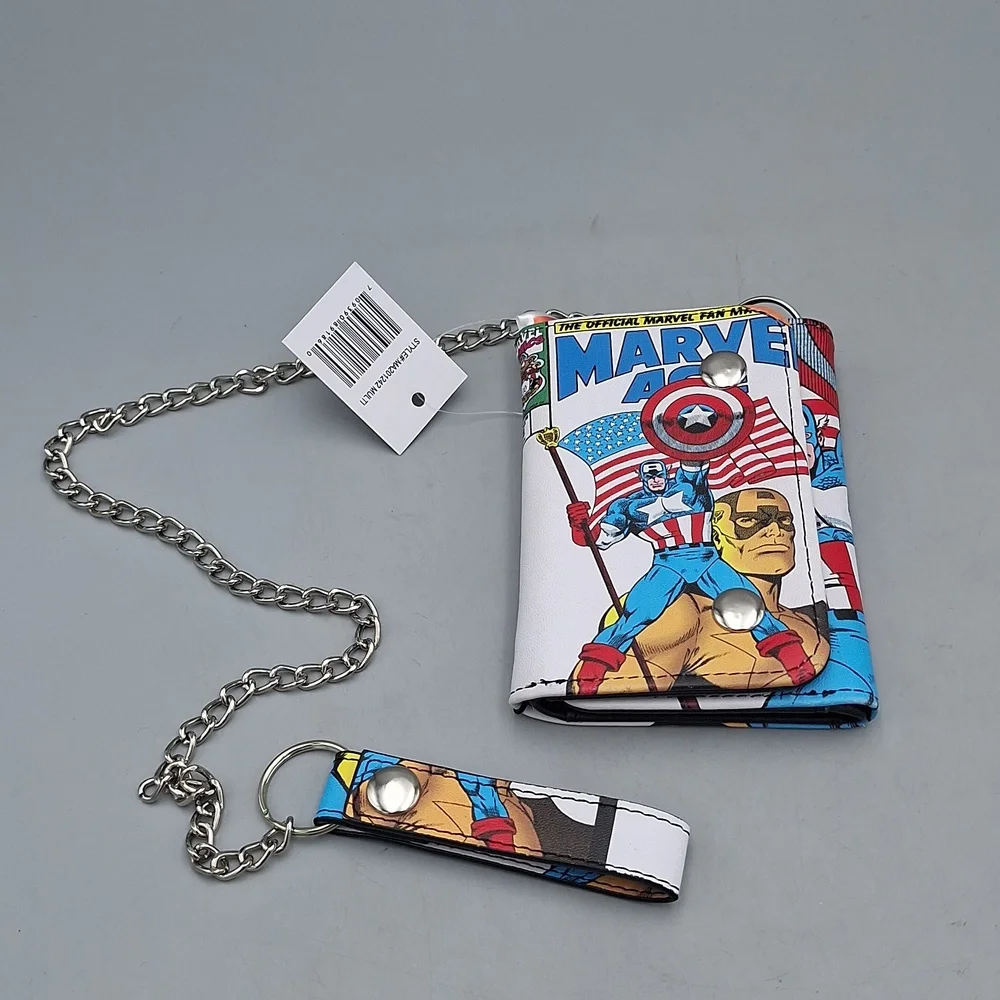 Captain America Wallet With Chain NWT
